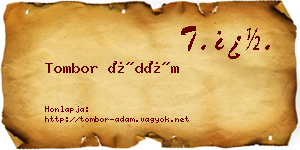 Tombor Ádám névjegykártya